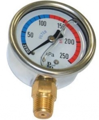 Pressure Guage Oil Filled Lower Mount
